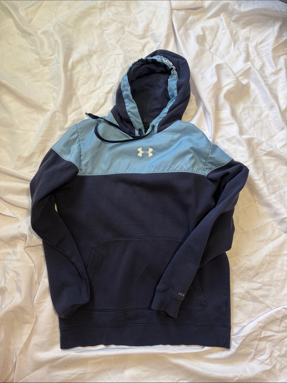 Under Armour Men’s Navy and Light Blue Crewneck Hoodie
